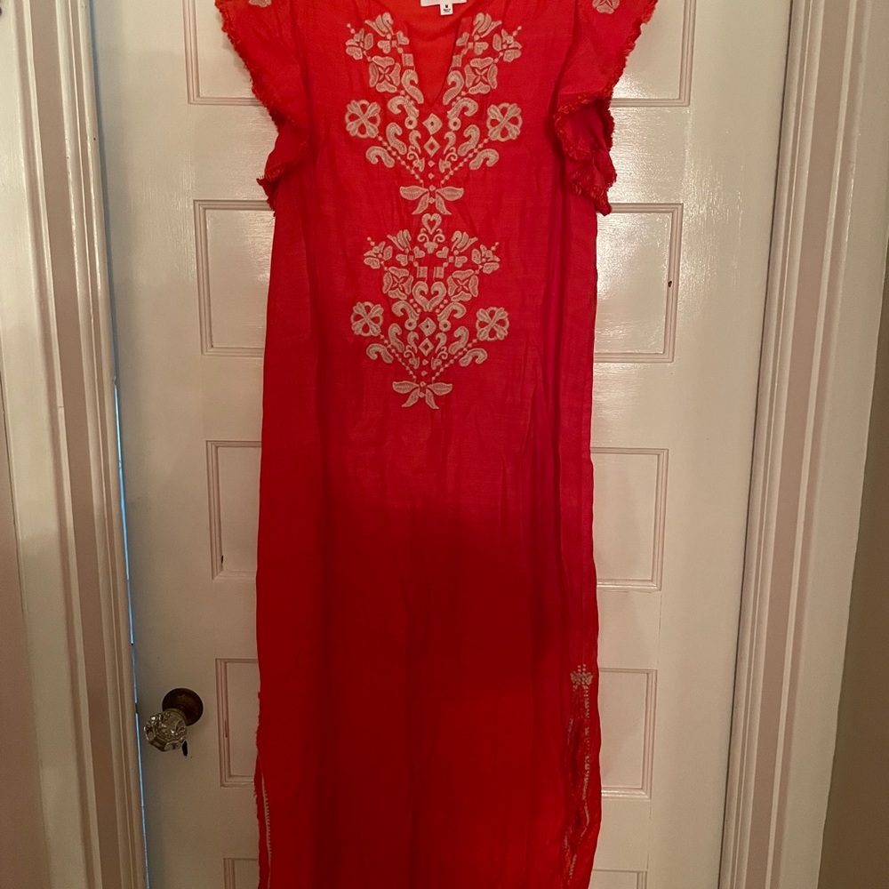 THML orange midi dress